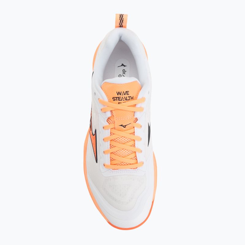 Handball shoes Mizuno Wave Stealth Elite white/lava orange 5