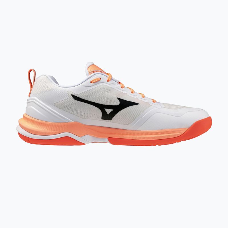 Handball shoes Mizuno Wave Stealth Elite white/lava orange 2