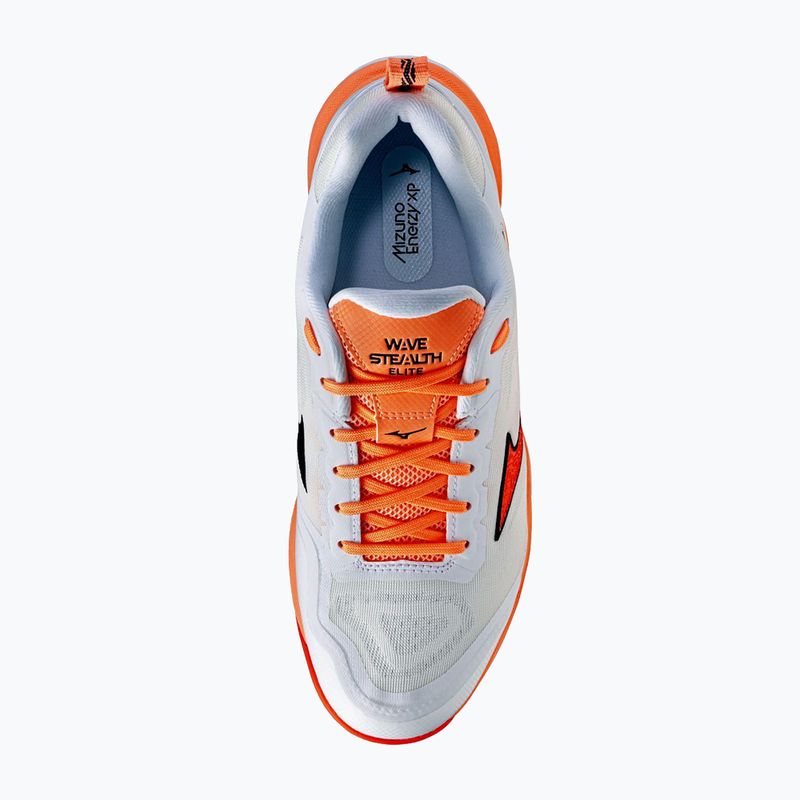 Handball shoes Mizuno Wave Stealth Elite white/lava orange 5