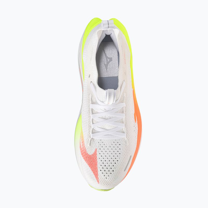 Women's running shoes Mizuno Neo Vista 3 white/flamingo coral/lime pulp 7