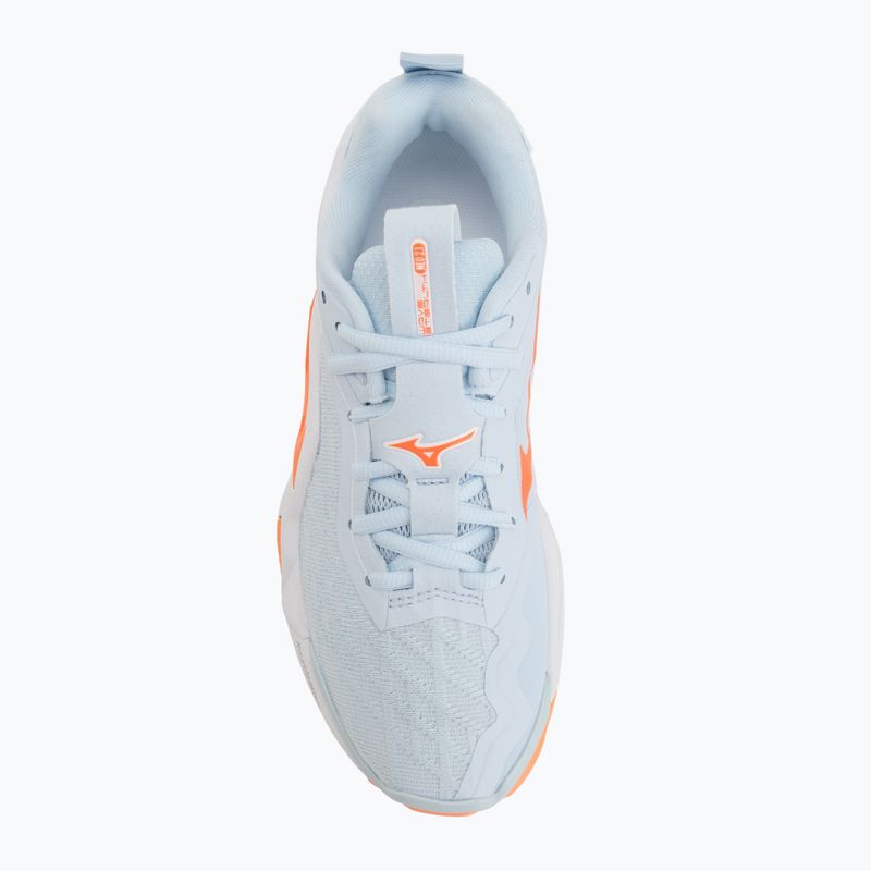 Women's handball shoes Mizuno Wave Stealth Neo 2.1 blue finch/lava orange/white 5