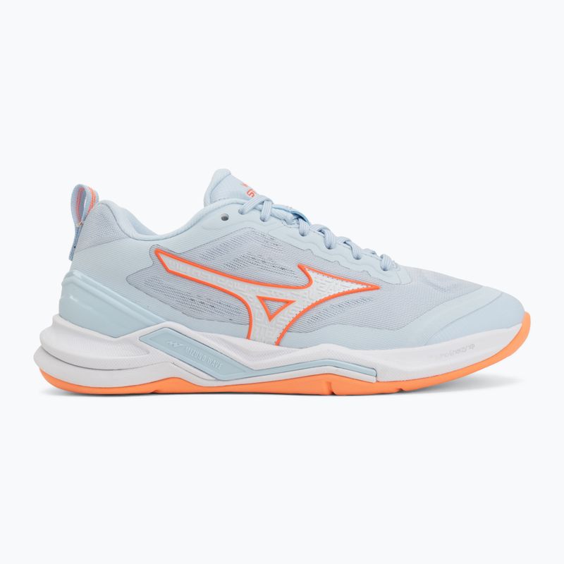 Women's handball shoes Mizuno Wave Stealth Elite blue finch/white 2