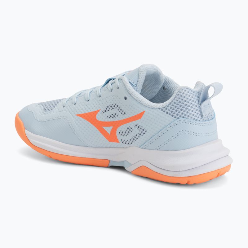 Women's handball shoes Mizuno Wave Stealth Pro blue finch/lava orange 3