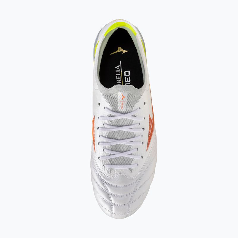 Football boots Mizuno Morelia Neo V β Japan AG white/lava orange/evening primrose 5