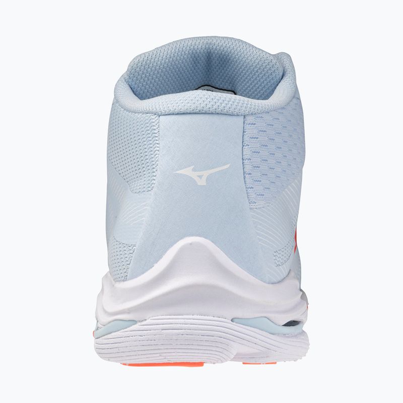 Women's volleyball shoes Mizuno Wave Lightning Pro Mid blue finch/lava orange/flamingo coral 3
