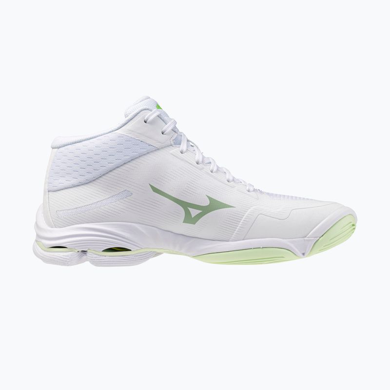 Women's volleyball shoes Mizuno Wave Lightning Pro Mid white/aqua gray/ambrosia 2