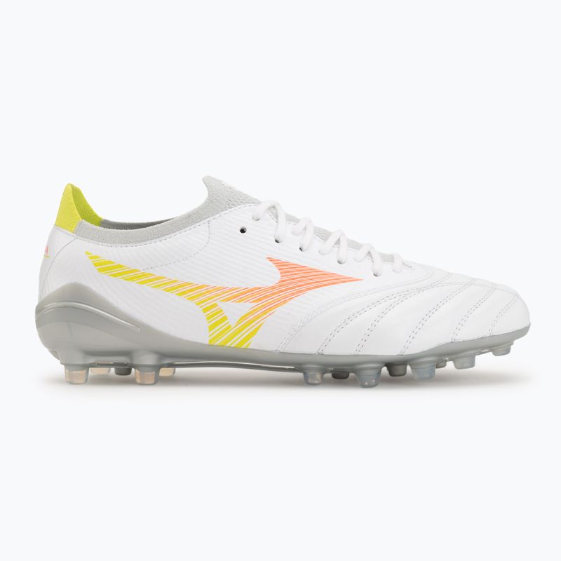 Football boots Mizuno Morelia Neo V β Pro AG white/lava orange/evening primrose 2