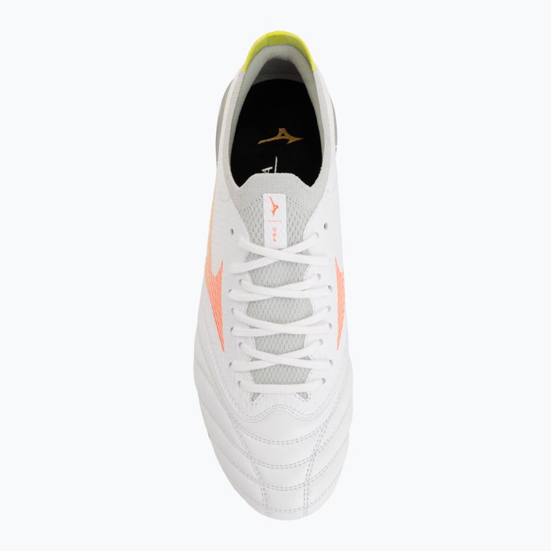 Football boots Mizuno Morelia Neo V β Pro AG white/lava orange/evening primrose 5