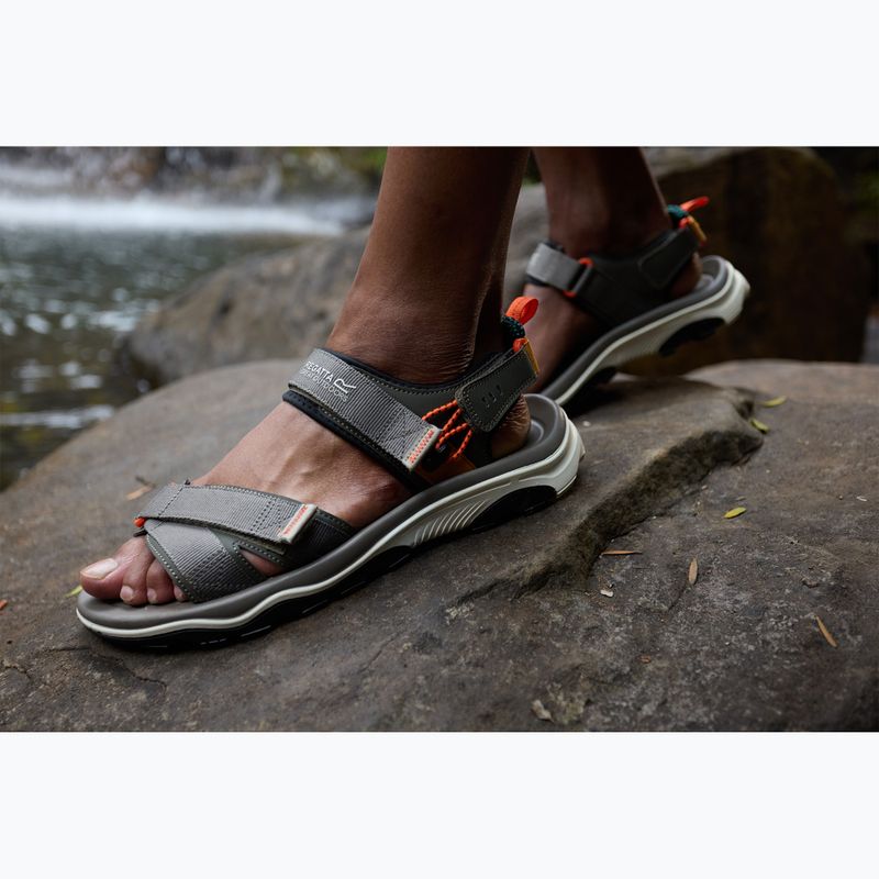 REGATTA men's Blaze treetop/blaze orange sandals 9