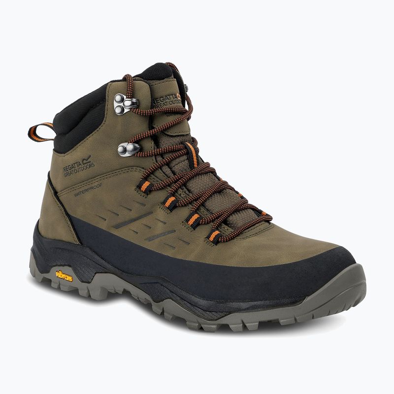 Men's trekking boots REGATTA Blake olive night/pumpkin spice 8
