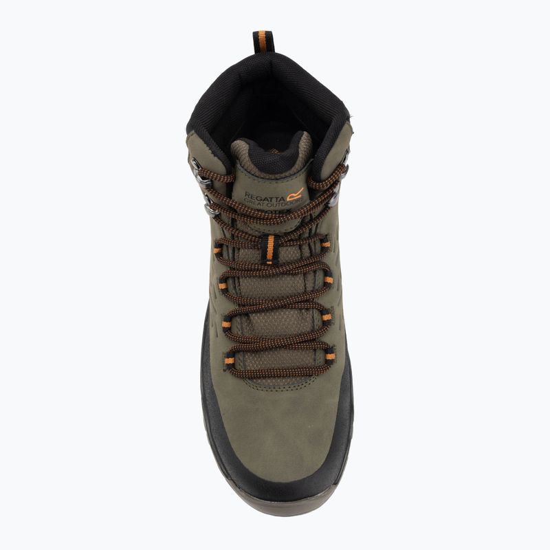 Men's trekking boots REGATTA Blake olive night/pumpkin spice 5