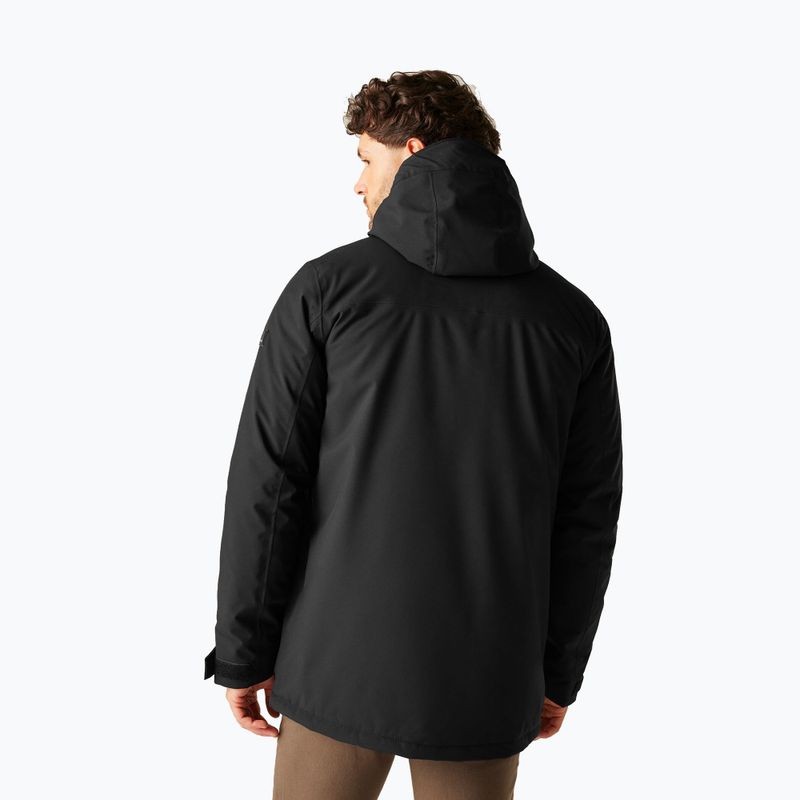 Men's rain jacket Regatta Balaton black/pumpkin spice 3