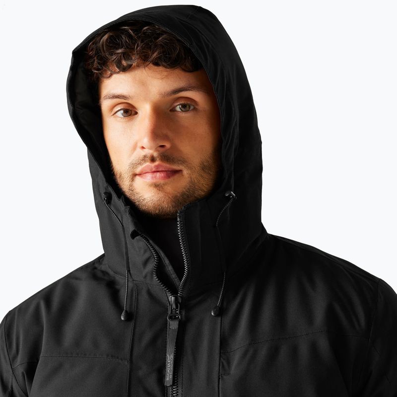 Men's rain jacket Regatta Balaton black/pumpkin spice 4