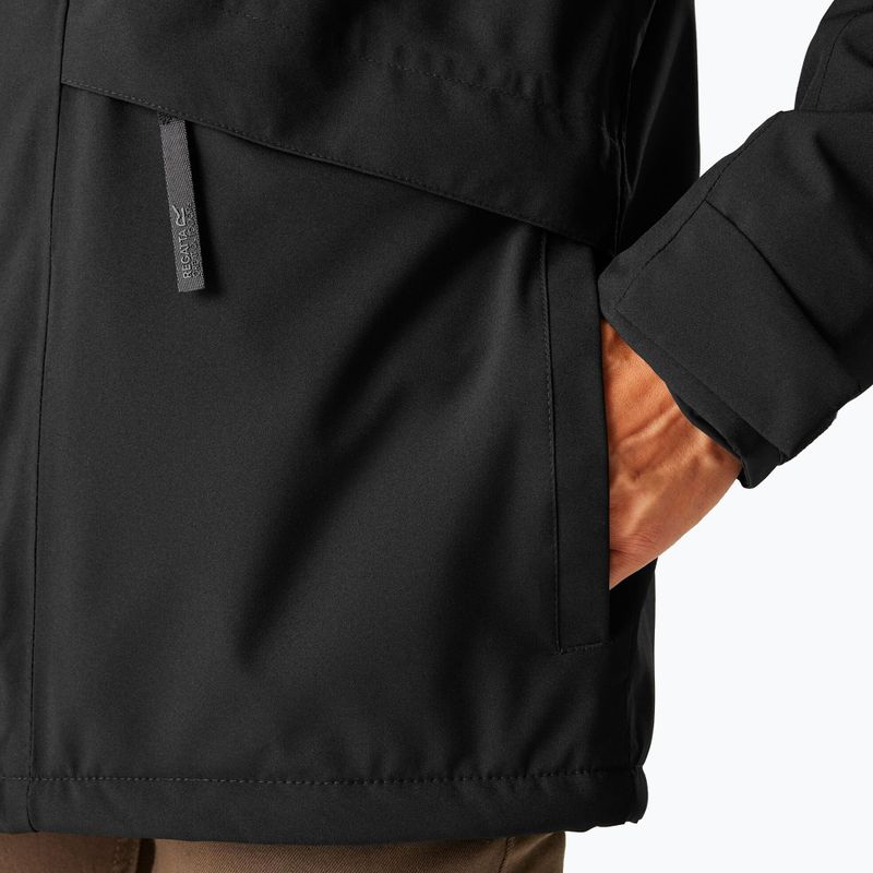 Men's rain jacket Regatta Balaton black/pumpkin spice 7