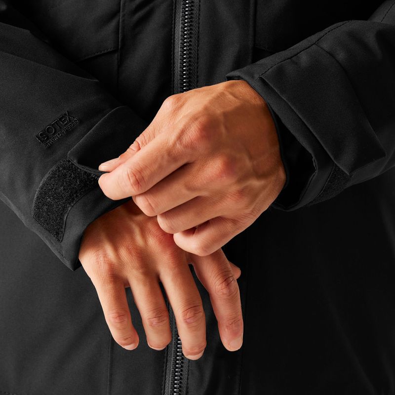 Men's rain jacket Regatta Balaton black/pumpkin spice 8