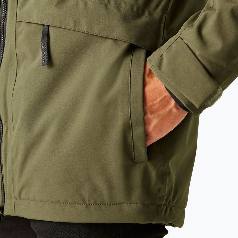 Men's rain jacket Regatta Balaton olive night/black 7