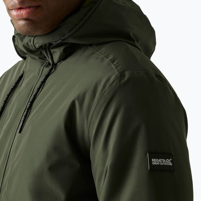 Men's rain jacket REGATTA Sterlings dark khaki/black 6