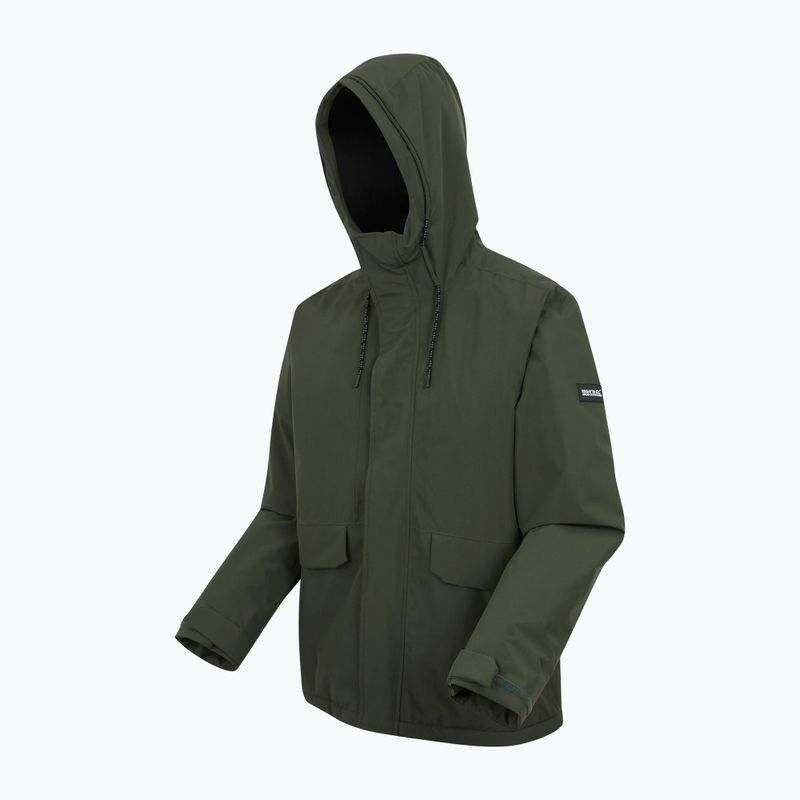Men's rain jacket REGATTA Sterlings dark khaki/black 11