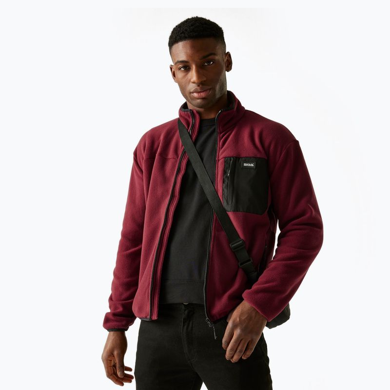 Men's fleece sweatshirt REGATTA Frankie Full Zip dark maroon 4