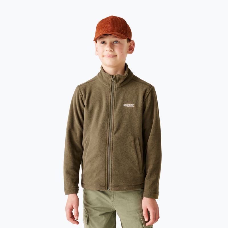 Children's fleece sweatshirt Regatta King II olive night 4