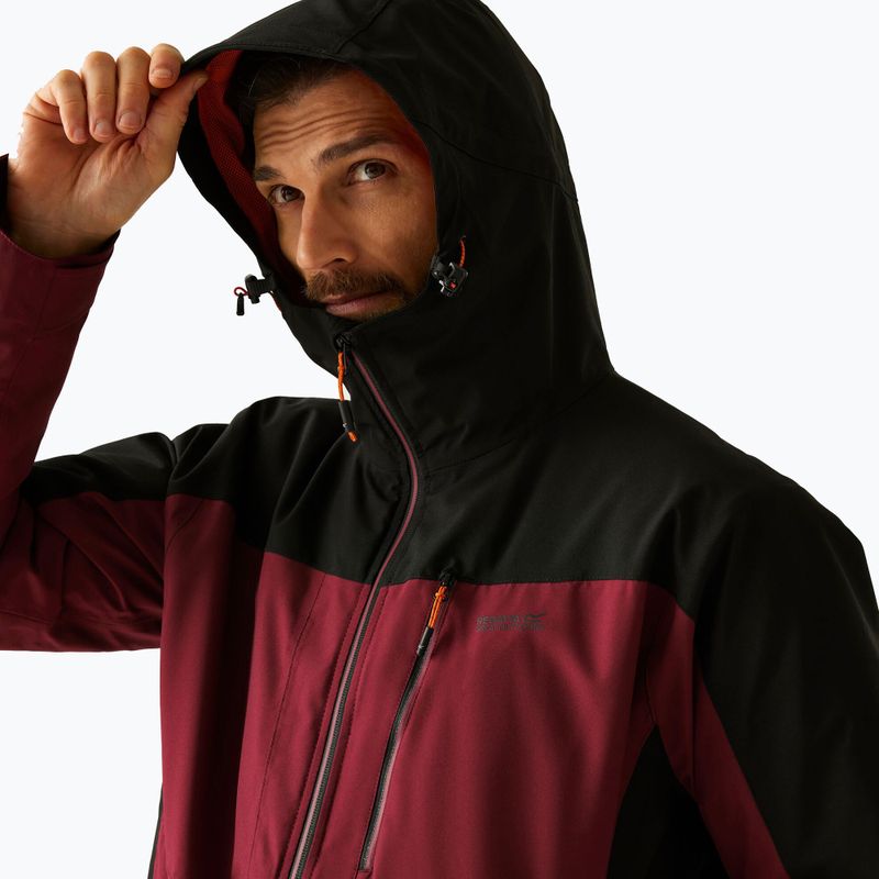 Men's 3in1 jacket REGATTA Wentwood dark maroon/black 4