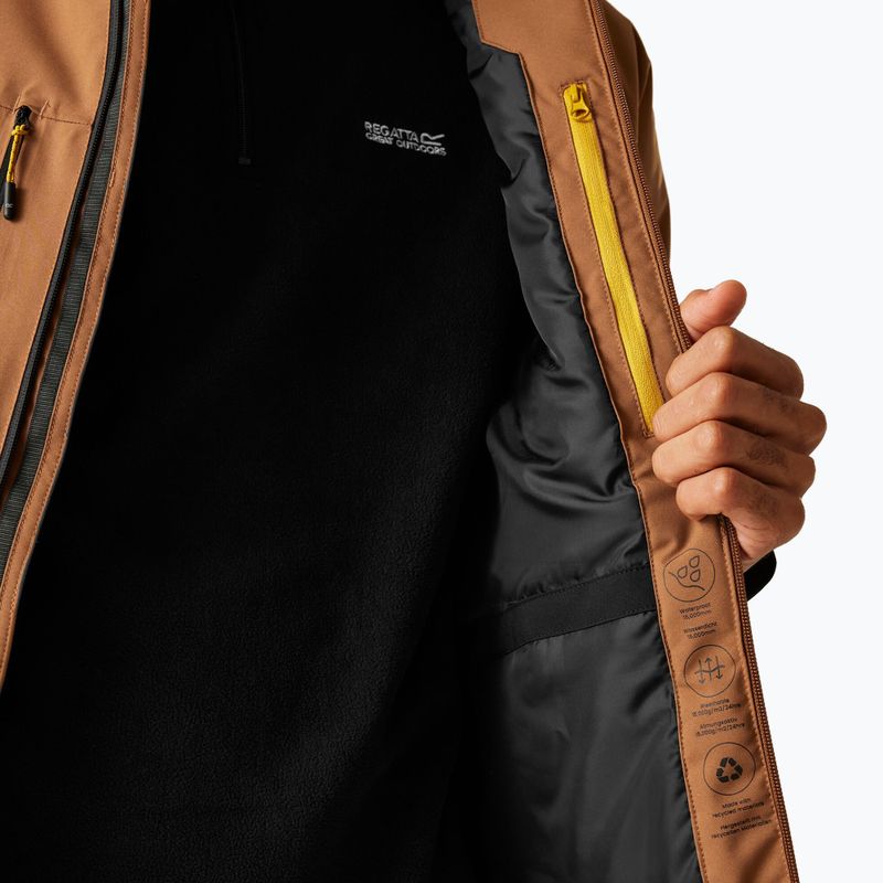 Men's rain jacket REGATTA Highton Stretch Padded nut brown/black 8