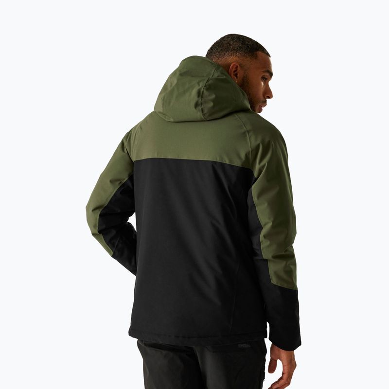 Men's rain jacket REGATTA Highton Stretch Padded olive night/black 3
