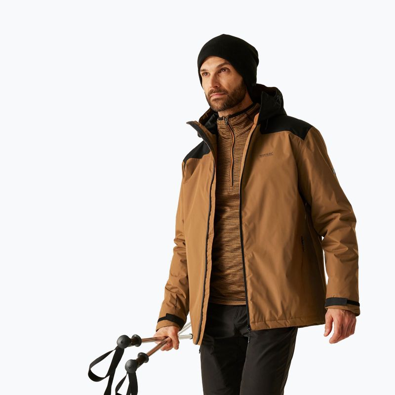 Men's rain jacket REGATTA Thornridge nut brown/black 4