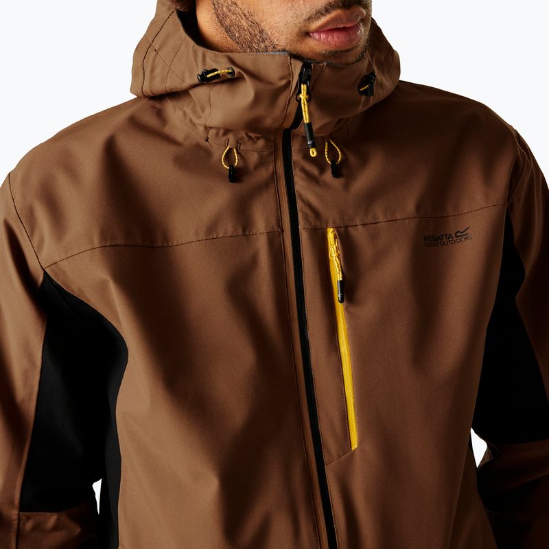 Men's softshell jacket REGATTA Birchdale II nut brown/black 5