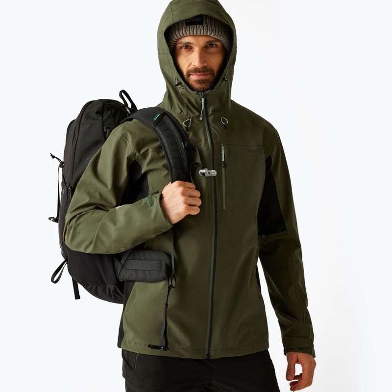 Men's softshell jacket REGATTA Birchdale II olive night/black 4