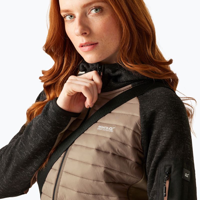 Women's hybrid jacket Regatta Newhill Hybrid mocha/black 4