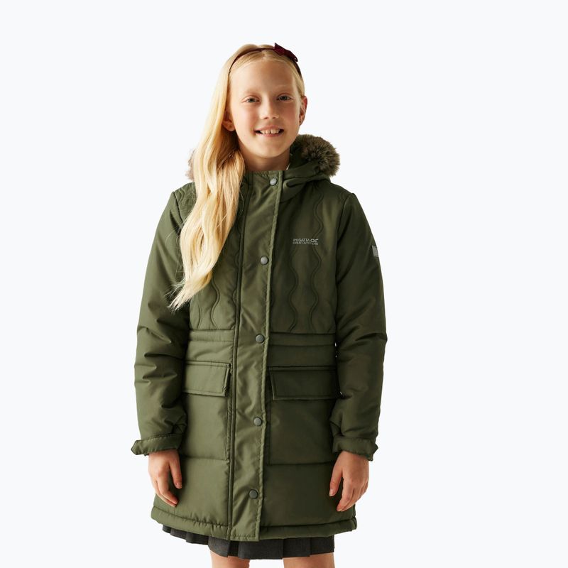 Children's insulated coat Regatta Fabrizia II olive night 4