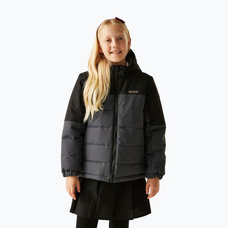 Children's insulated jacket REGATTA Lofthouse black/sealgr 4