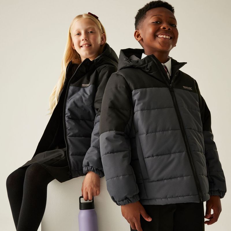 Children's insulated jacket REGATTA Lofthouse black/sealgr 11