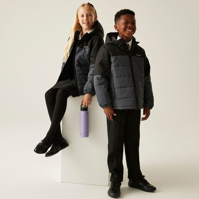 Children's insulated jacket REGATTA Lofthouse black/sealgr 12