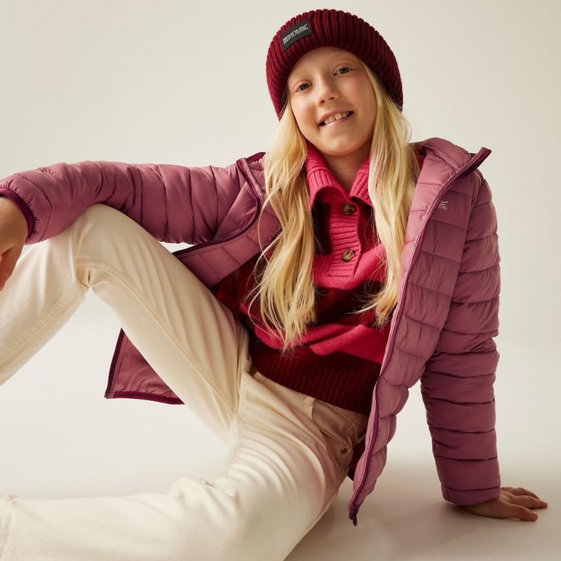 Children's jacket REGATTA Hooded Marizion dusty rose/dark pimiento 9