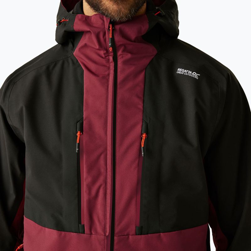Men's 3in1 jacket REGATTA Sacramento dark maroon/black 5