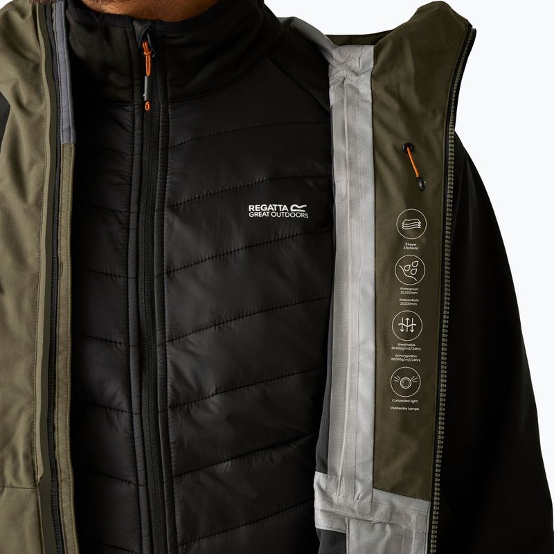 Men's 3in1 jacket REGATTA Sacramento olive night/black 8