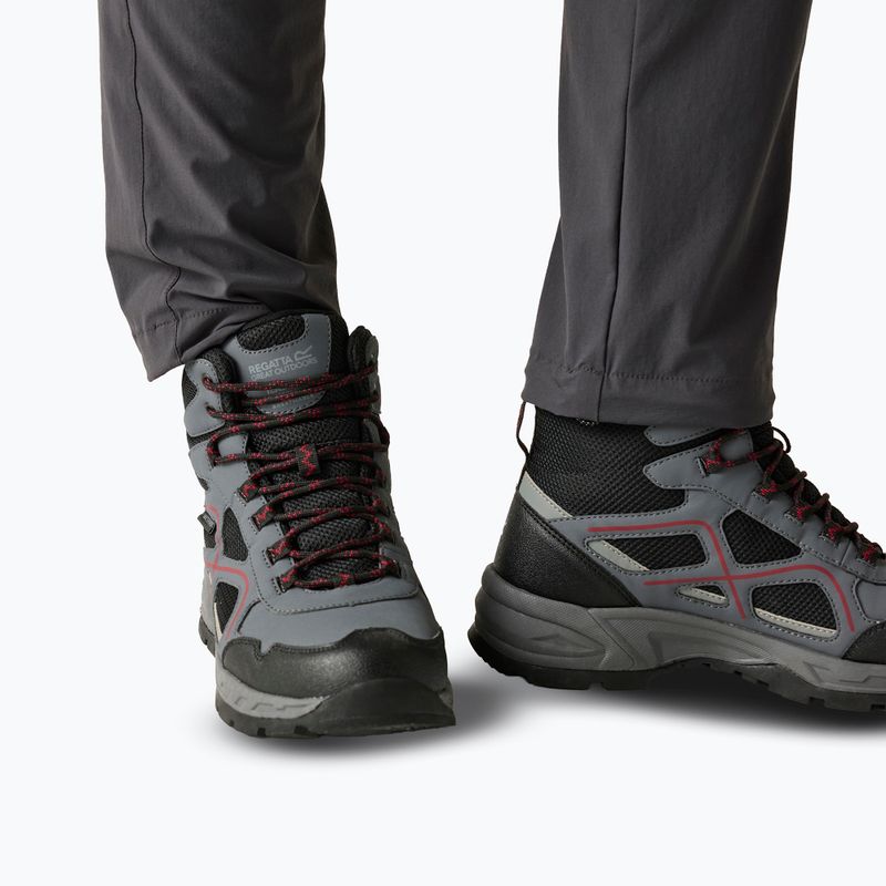 Men's hiking boots REGATTA Vendeavour granite/rio red 8