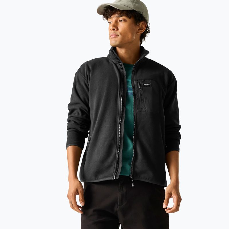 Men's fleece sweatshirt REGATTA  Frankie Full Zip Fleece black/black 3