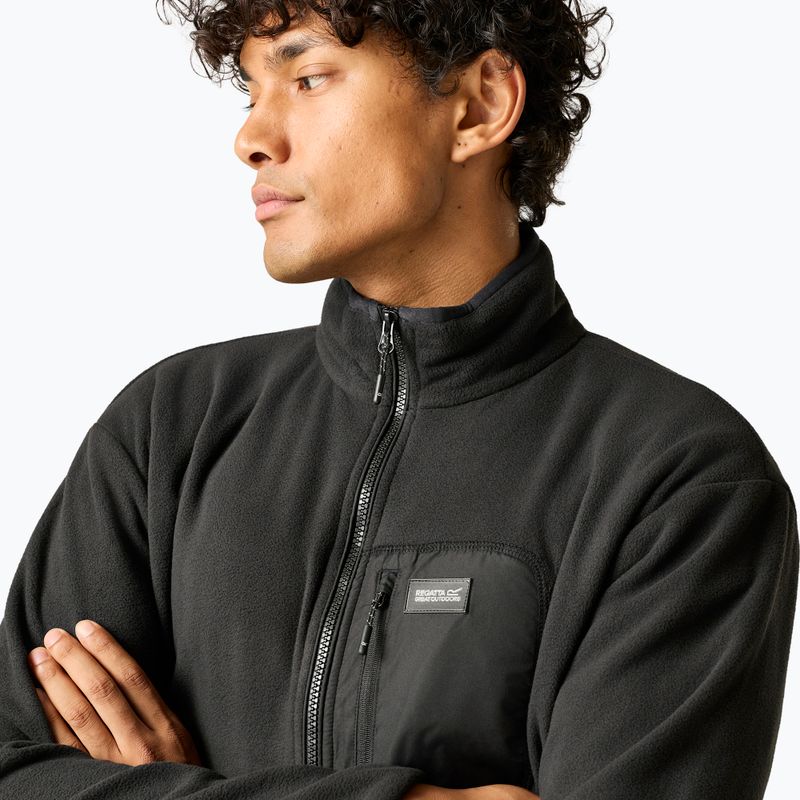 Men's fleece sweatshirt REGATTA  Frankie Full Zip Fleece black/black 5