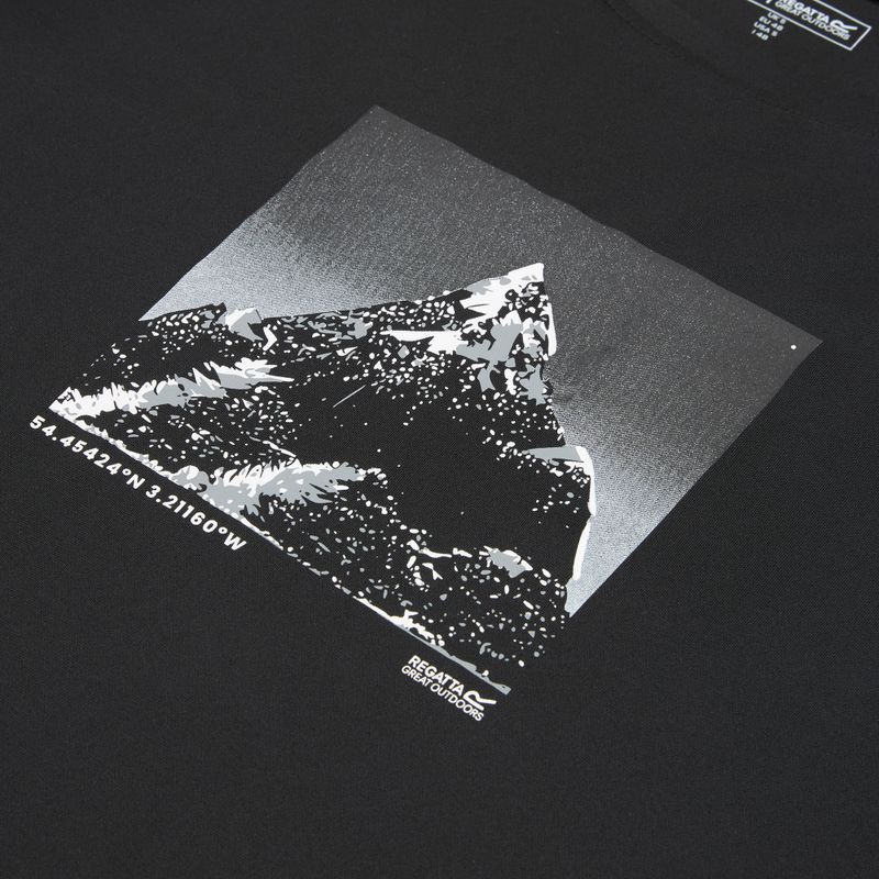 Men's trekking T-shirt REGATTA Fingal black 7