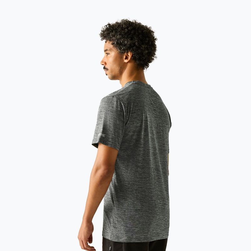Men's trekking T-shirt REGATTA Fingal dark storm marl 3