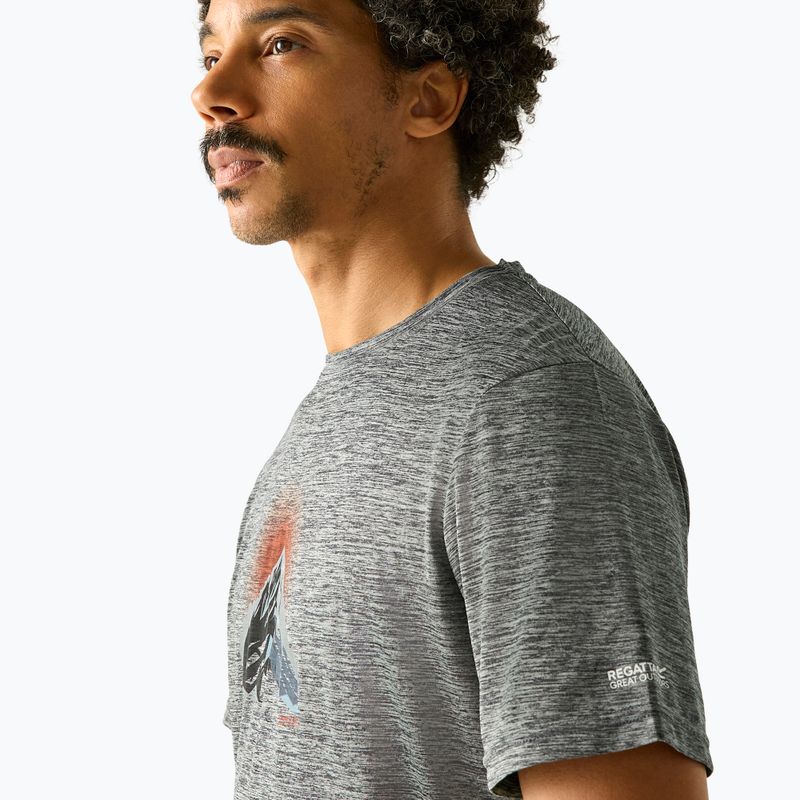 Men's trekking T-shirt REGATTA Fingal dark storm marl 4