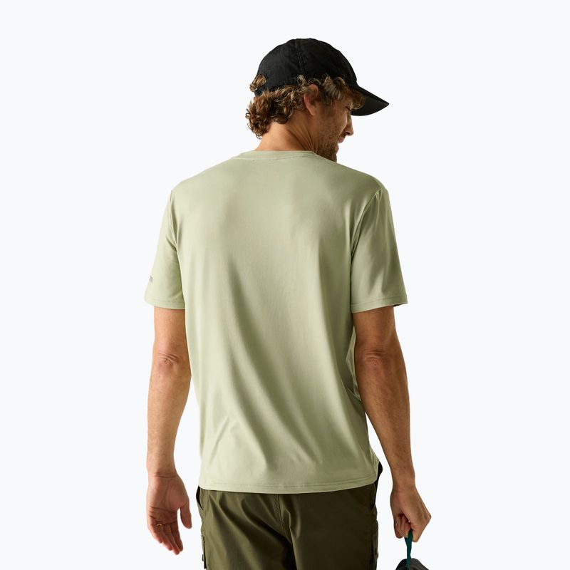Men's trekking T-shirt REGATTA Fingal Stretch light sage 3