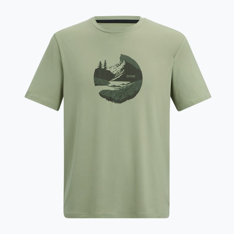 Men's trekking T-shirt REGATTA Fingal Stretch light sage 5