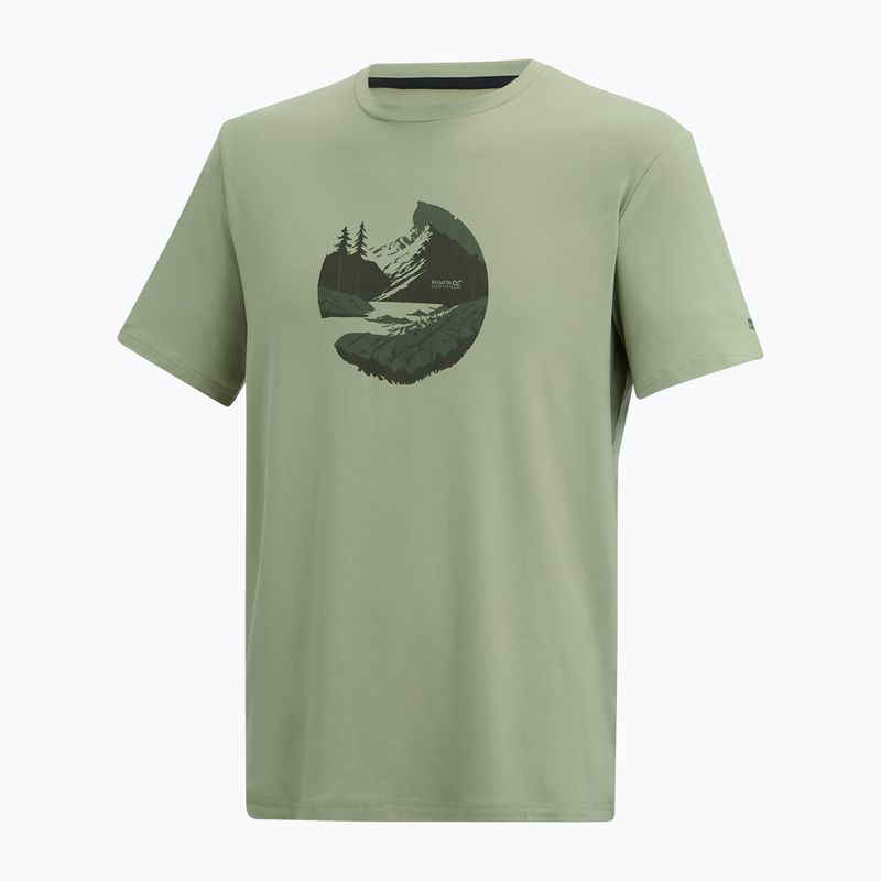Men's trekking T-shirt REGATTA Fingal Stretch light sage 7