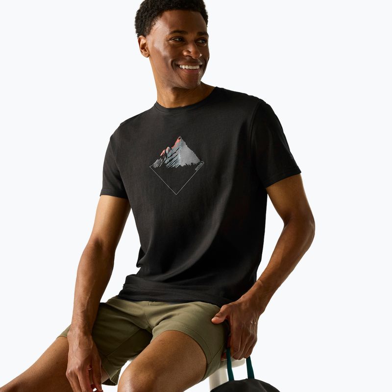 Men's trekking T-shirt REGATTA Breezed black 4