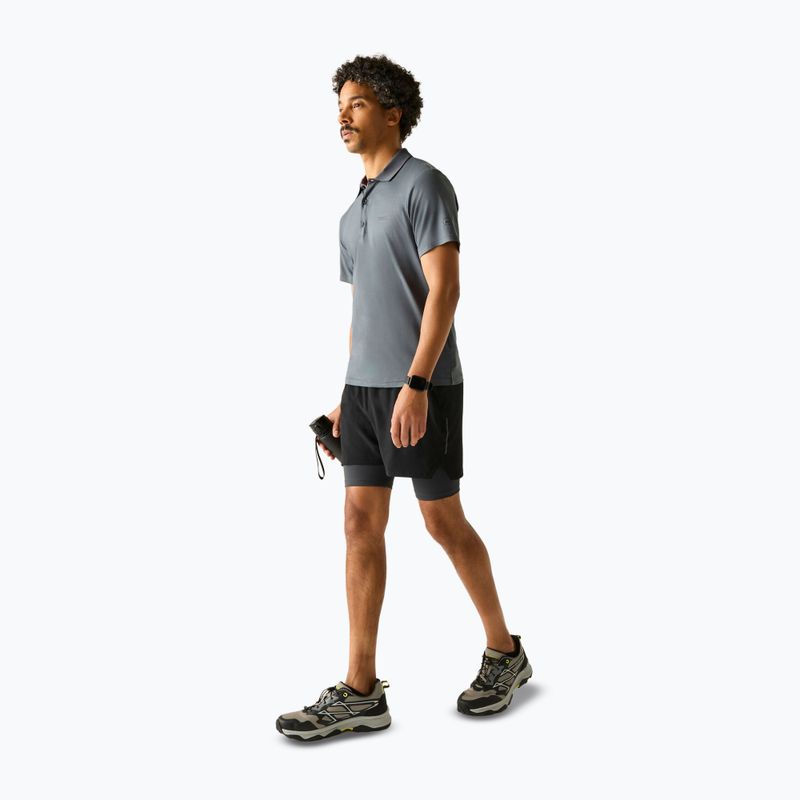 Men's trekking T-shirt REGATTA Polo Maverikstretch dark storm 2