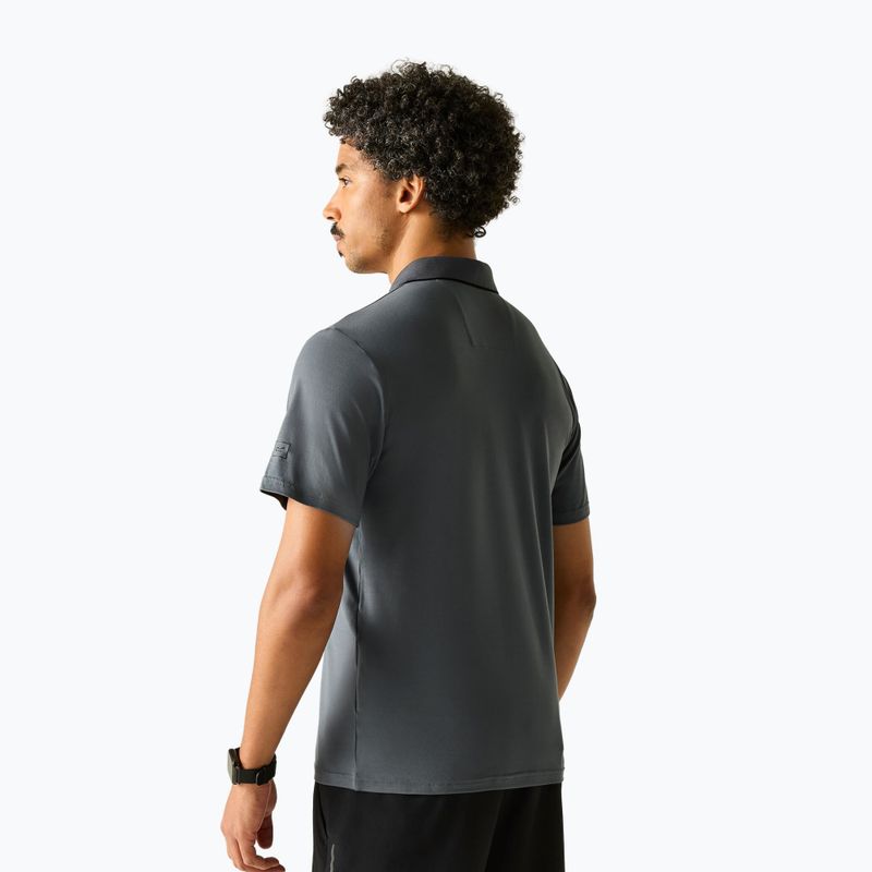 Men's trekking T-shirt REGATTA Polo Maverikstretch dark storm 3